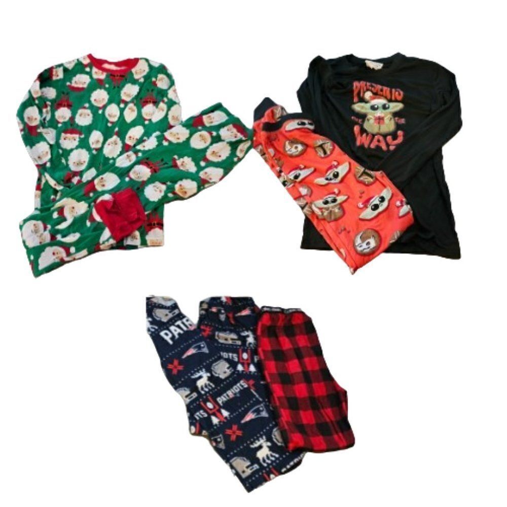 Kid's Boys long sleeve Pajama Two Piece Sets Size 14- Pack Of 3 1 long pant